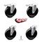 Service Caster 6 Inch Phenolic Wheel Swivel Bolt Hole Caster Set with 2 Total Lock Brake SCC SCC-BHTTL20S615-PHS-2-S-2 - alternate 3